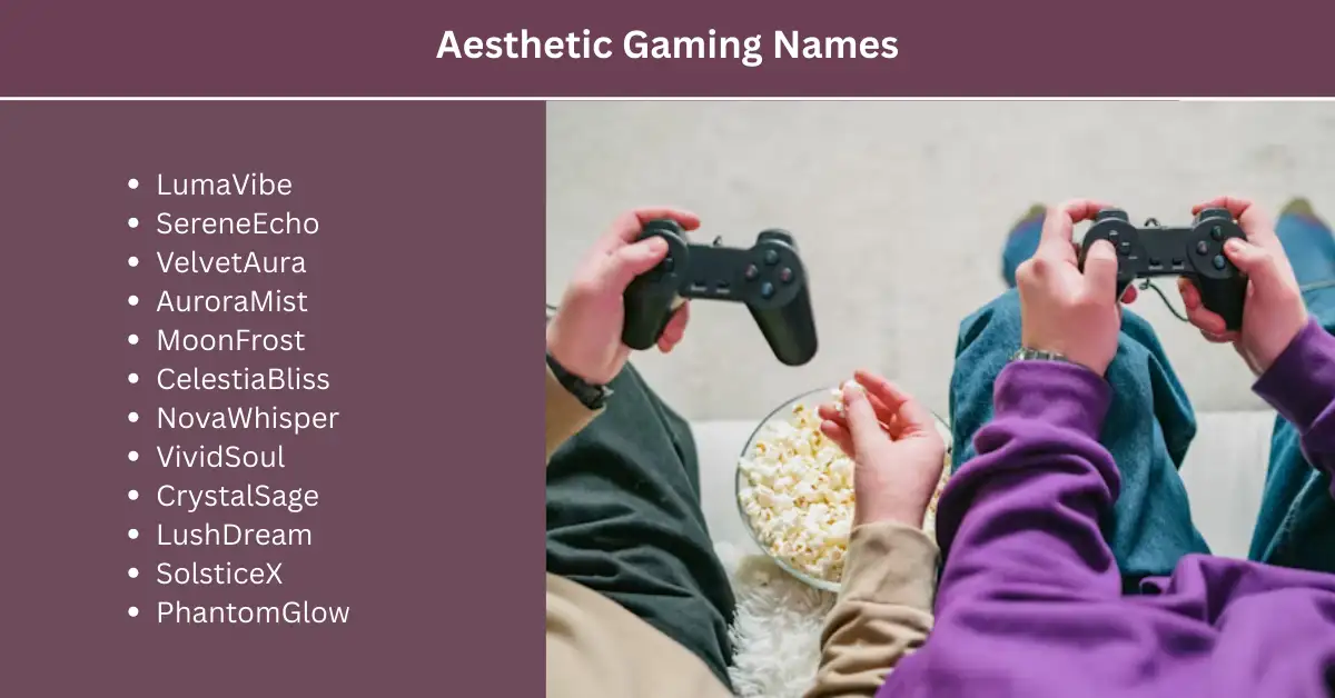 aesthetic gaming names