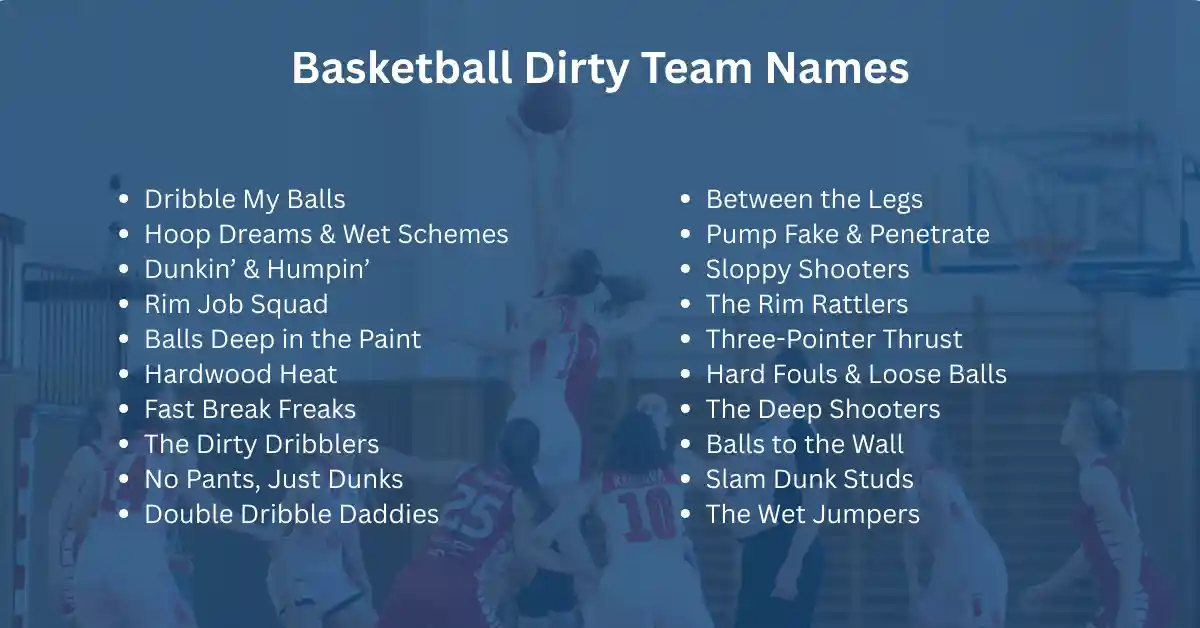 basketball dirty team names