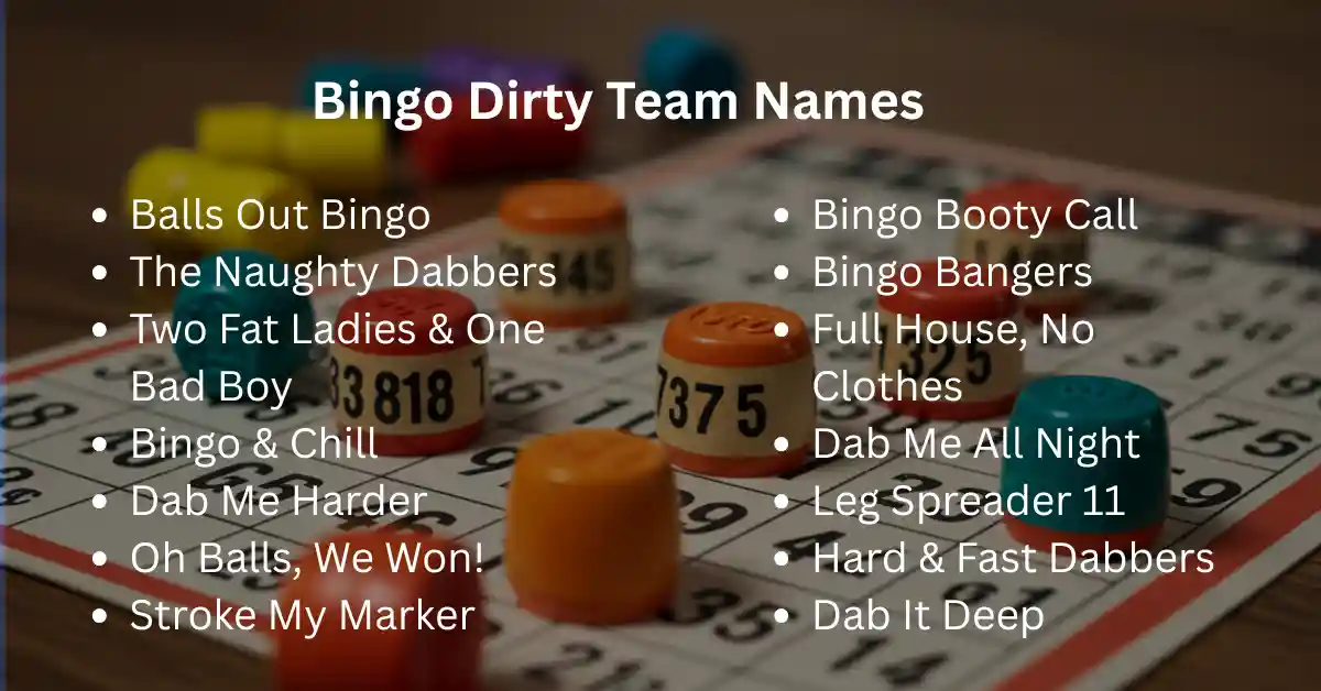 bingo dirty team names