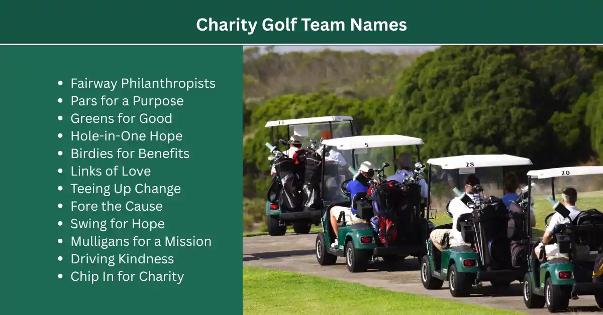 charity golf team names