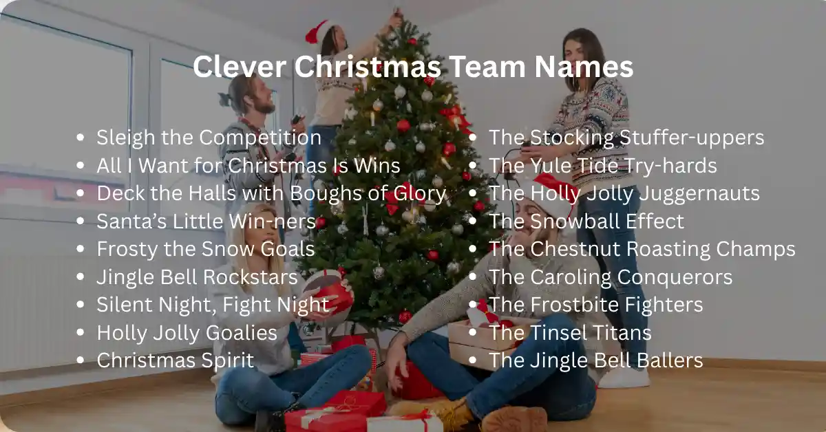 clever christmas team names