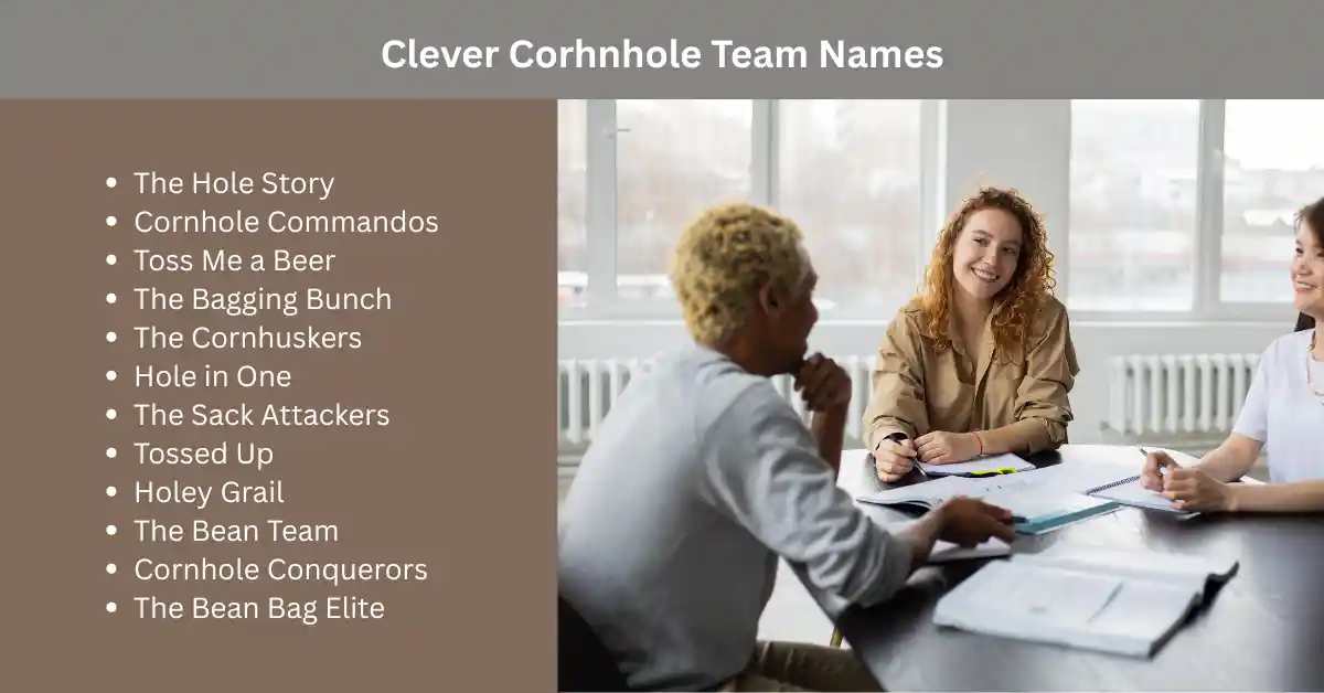 clever cornhole team names