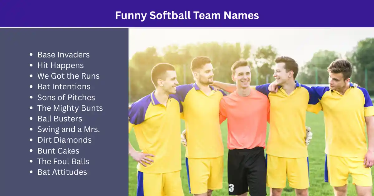 funny softball team names