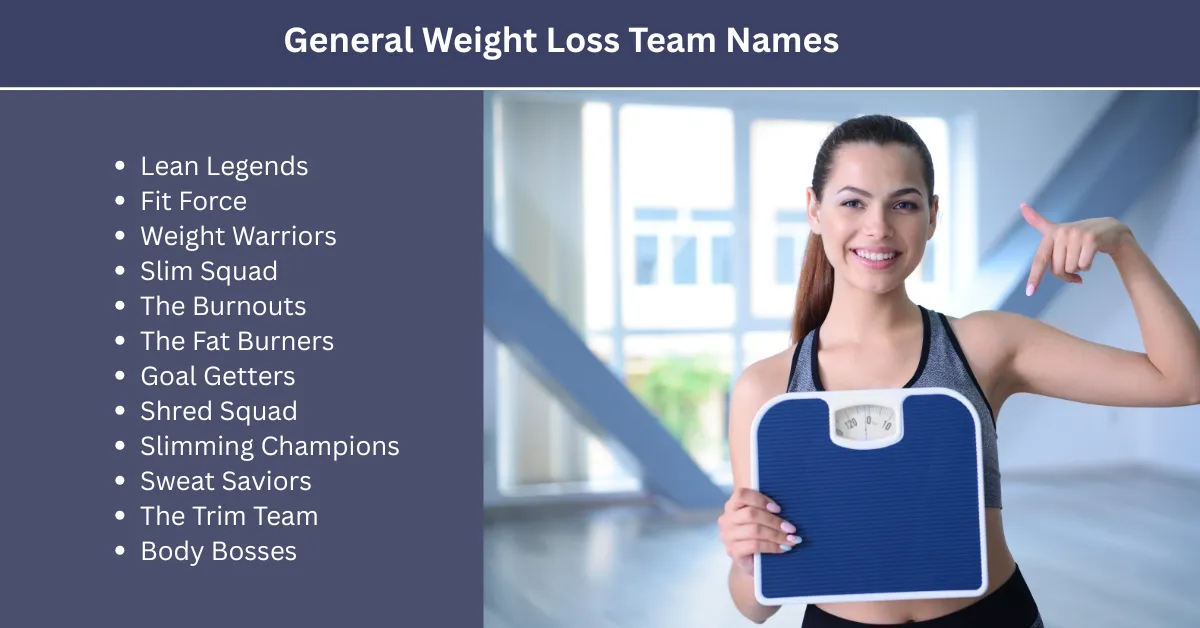 general weight loss team names