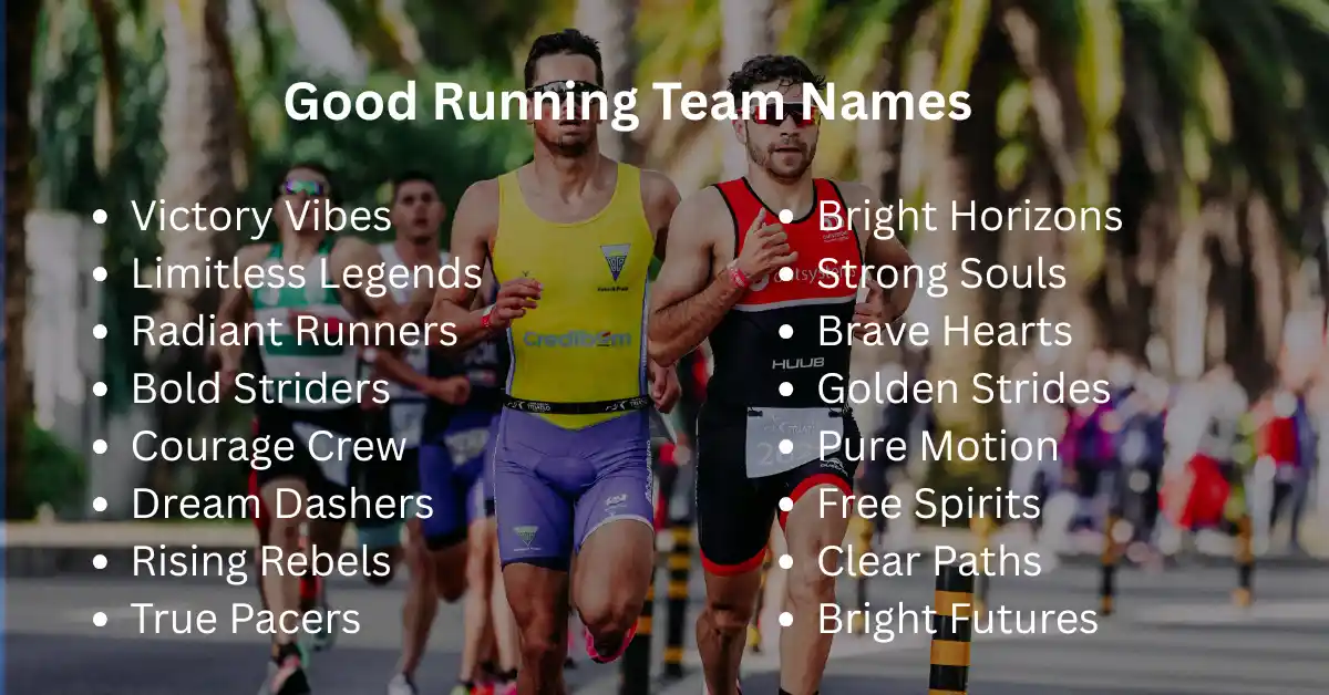 good running team names