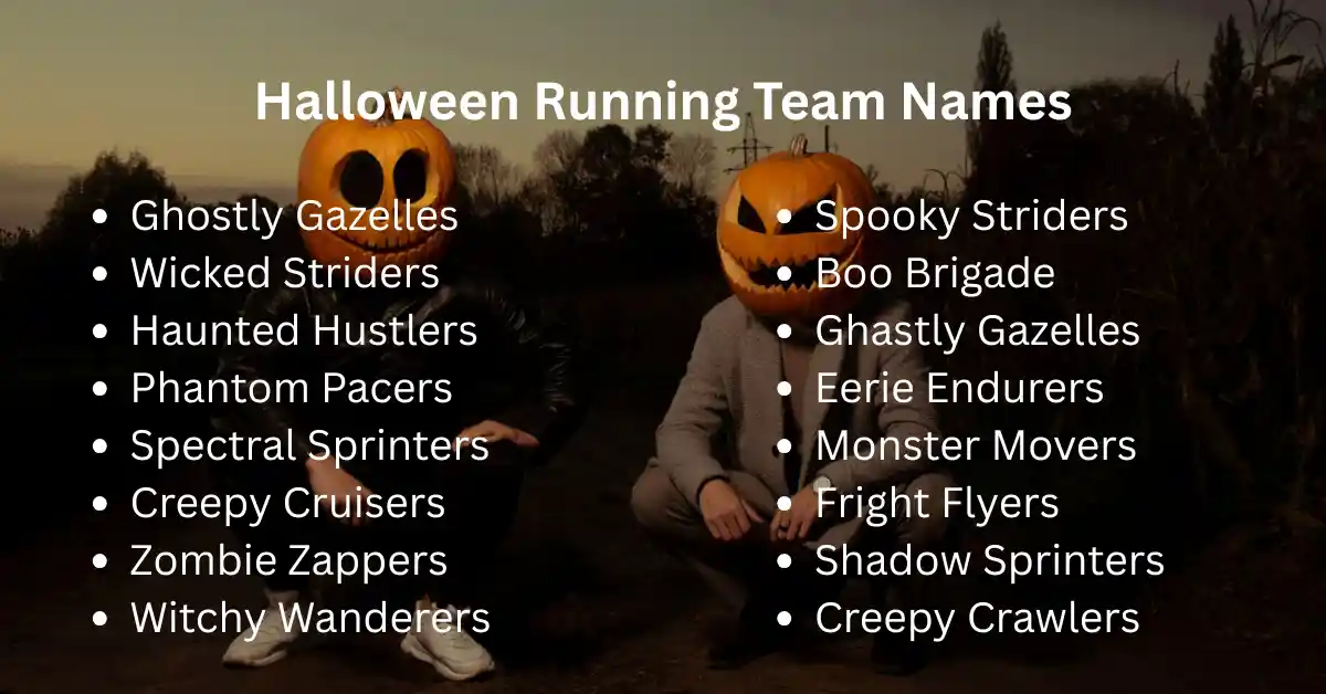 halloween running team names