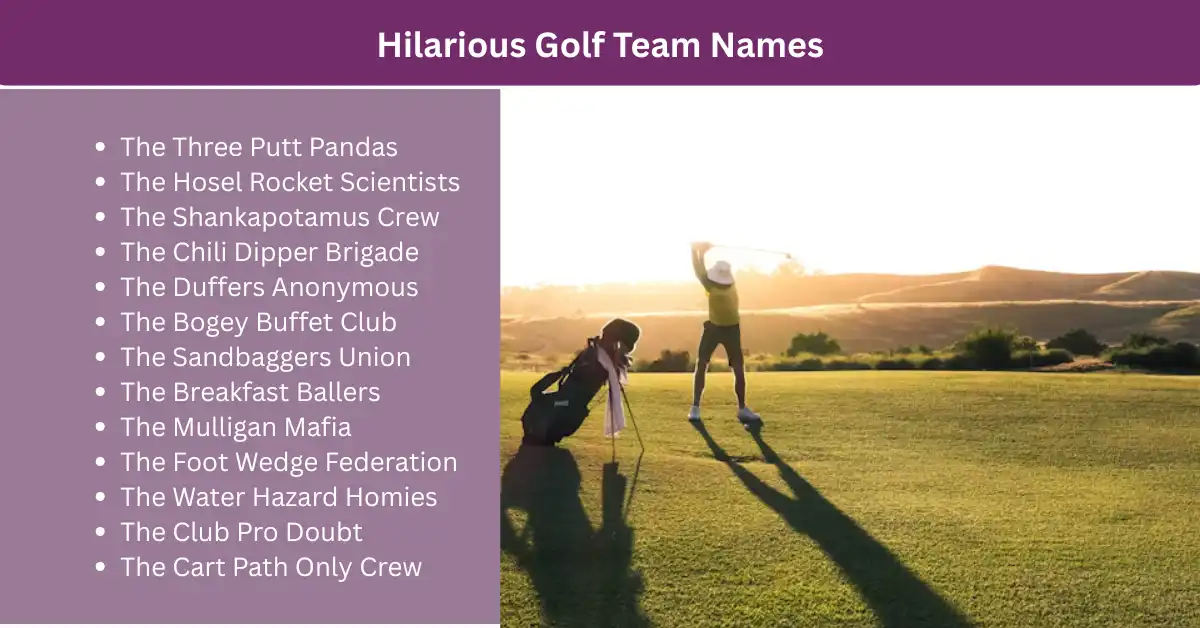 hilarious golf team names