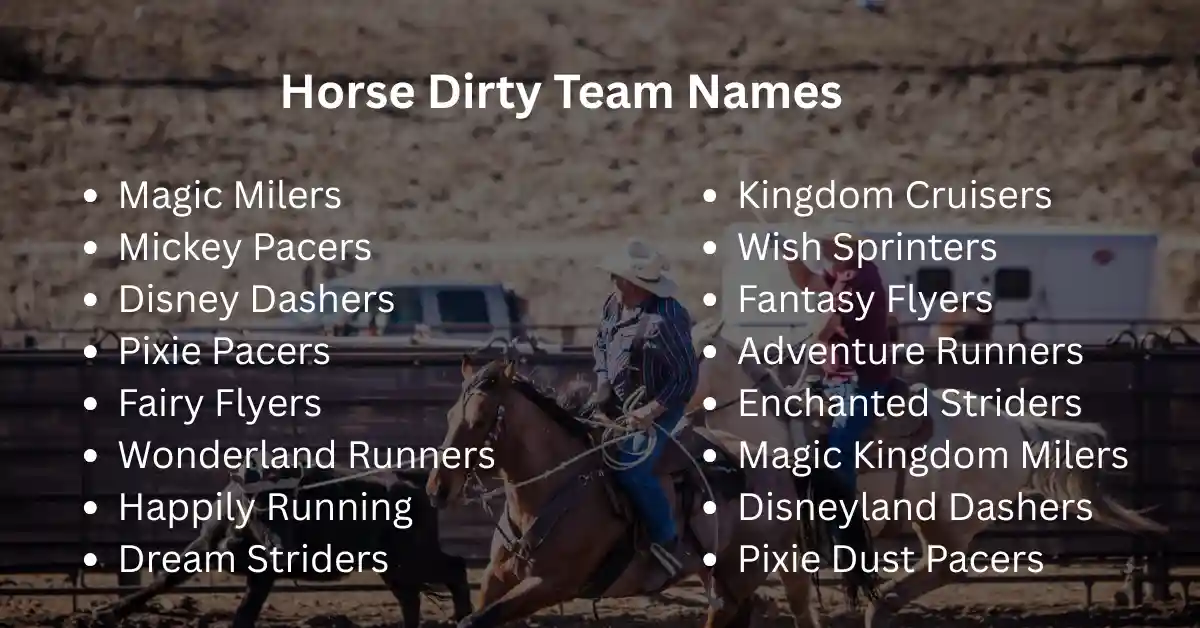 horse dirty team names