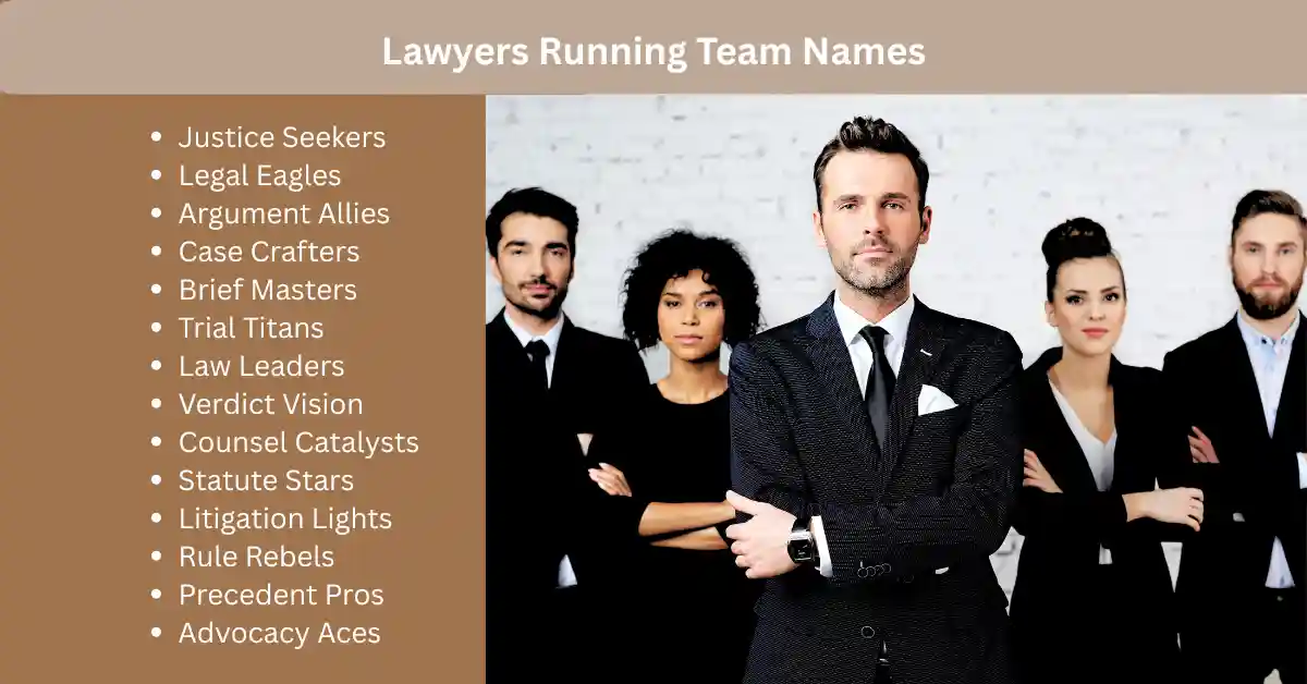 lawyers running team names
