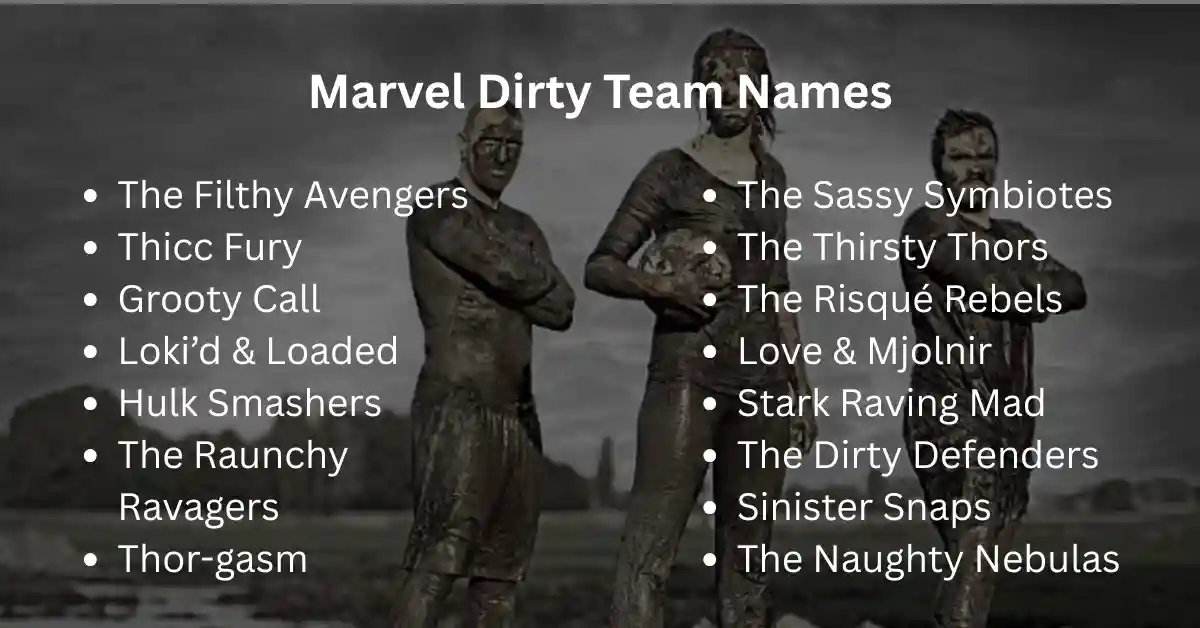marvel dirty team names
