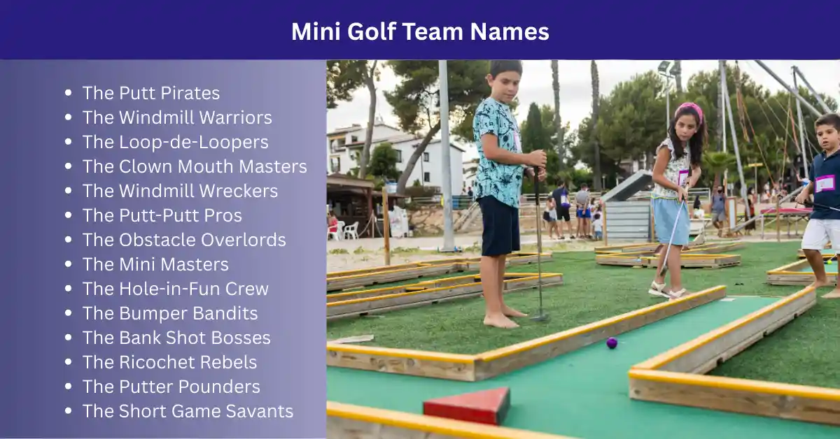 mini golf team names