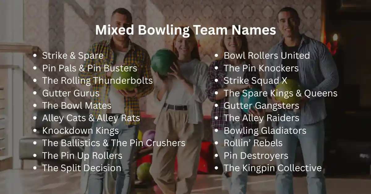 mixed bowling team names