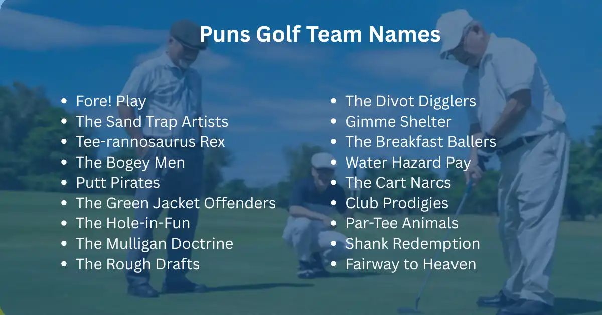 puns golf team names