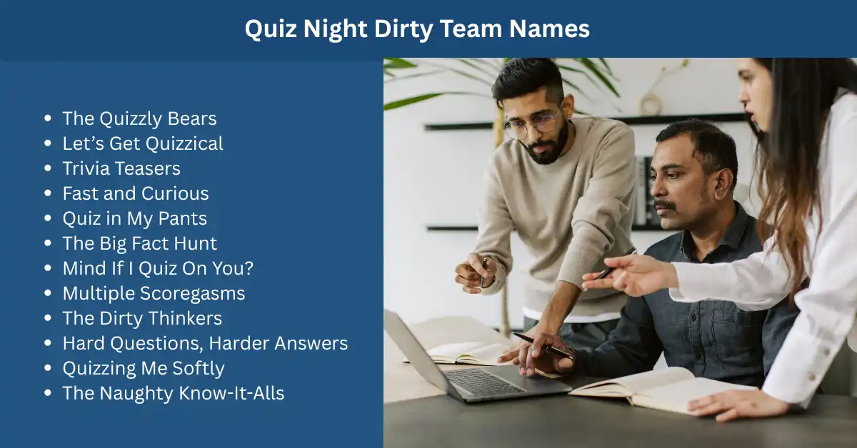 quiz night dirty team names