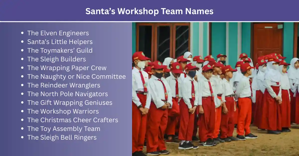  santa's workshop team names