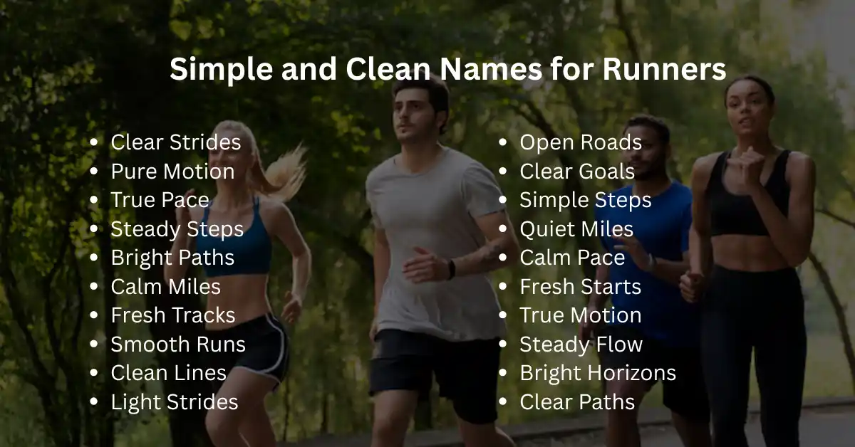 simple and clean names for runners
