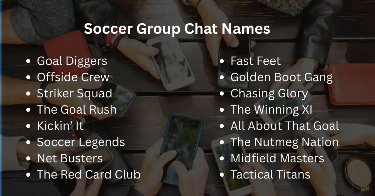 soccer group chat names