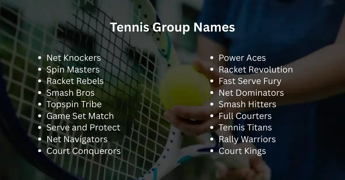 tennis group names