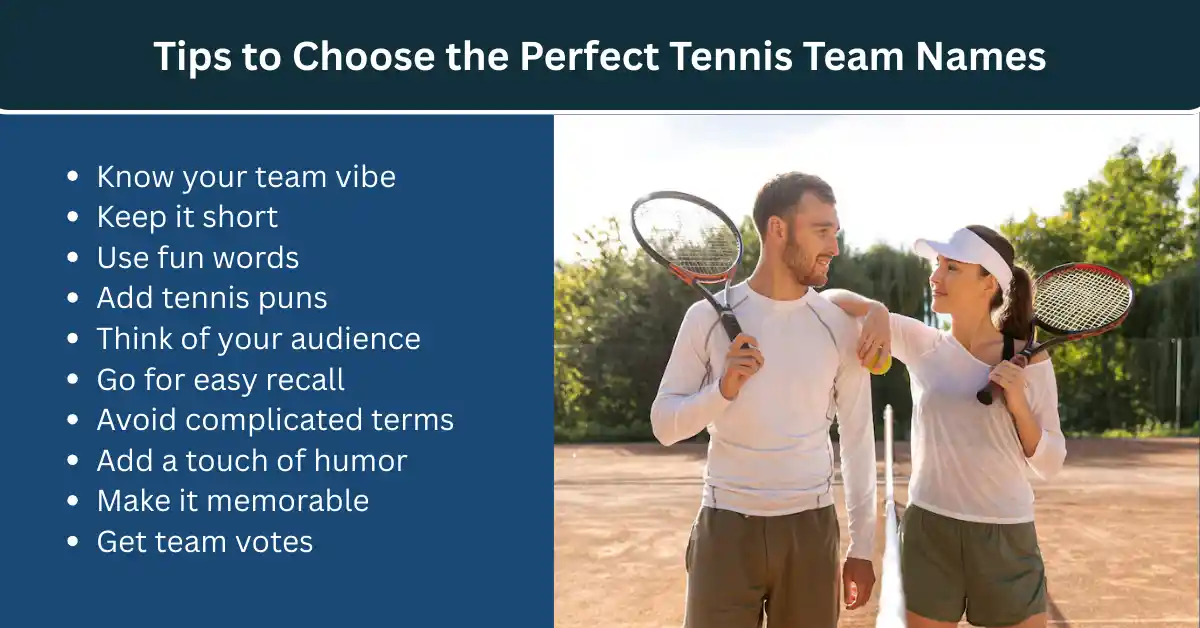 tips to choose oerfect tennis team names
