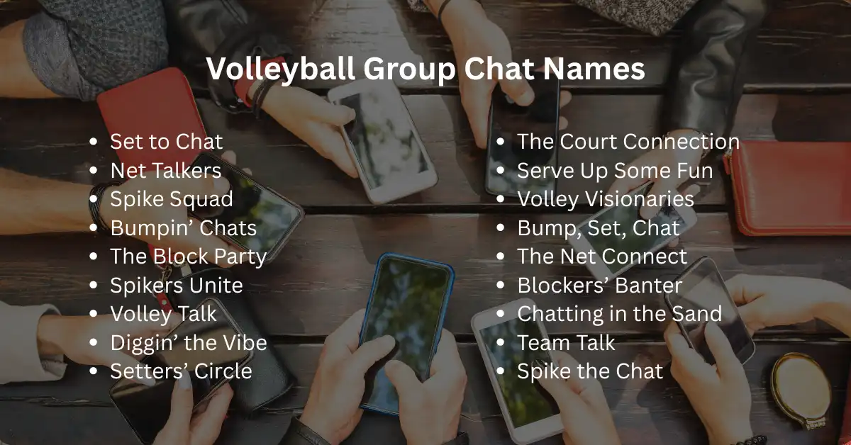 volleyball group chat names