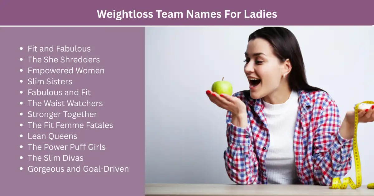weightloss team names for ladies