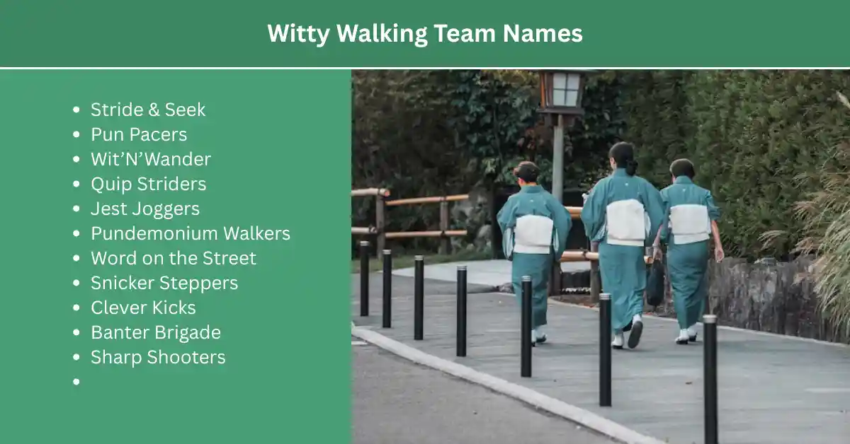 witty walking team names