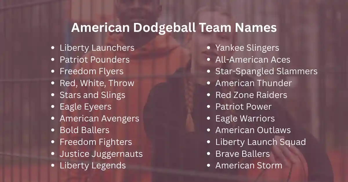 american dodgeball team names