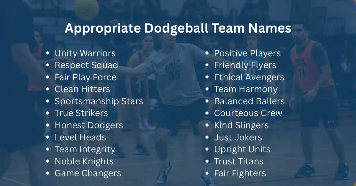 appropriate dodgeball team names