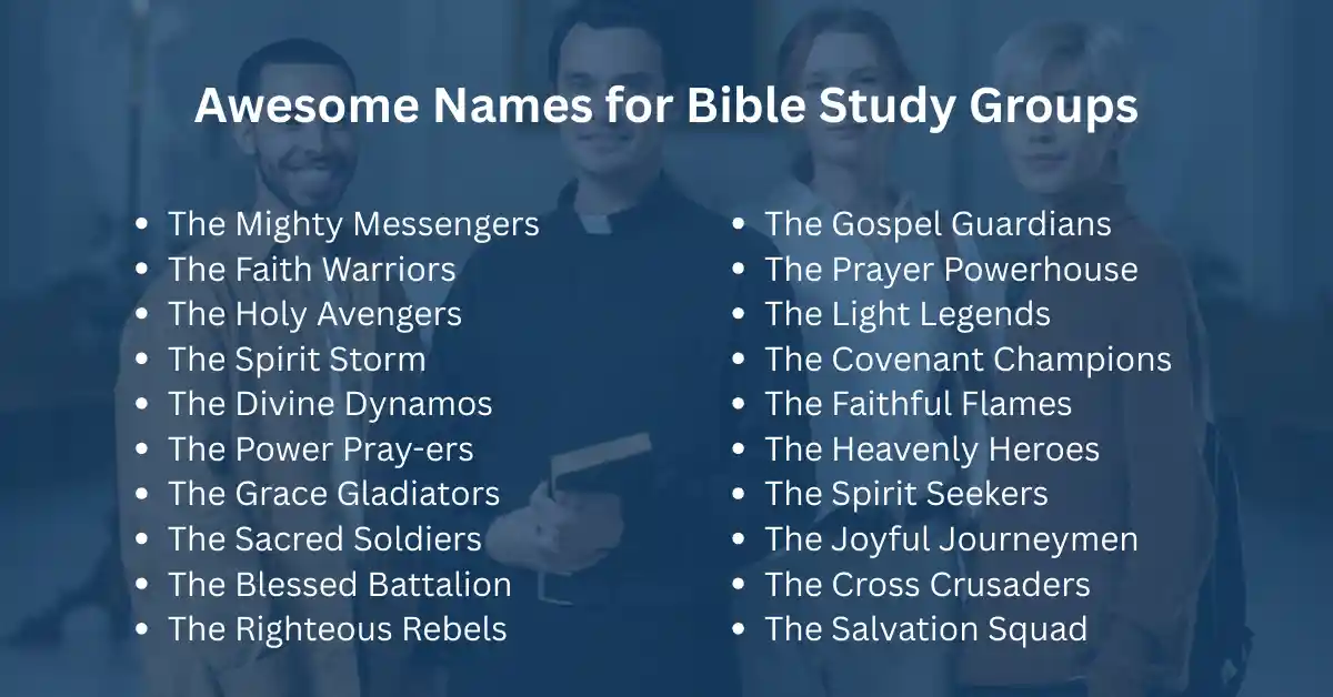 awesome names for bible study group