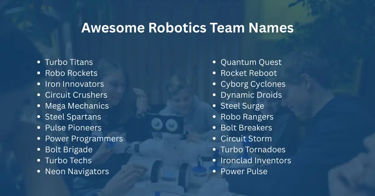 awesome robotics team names