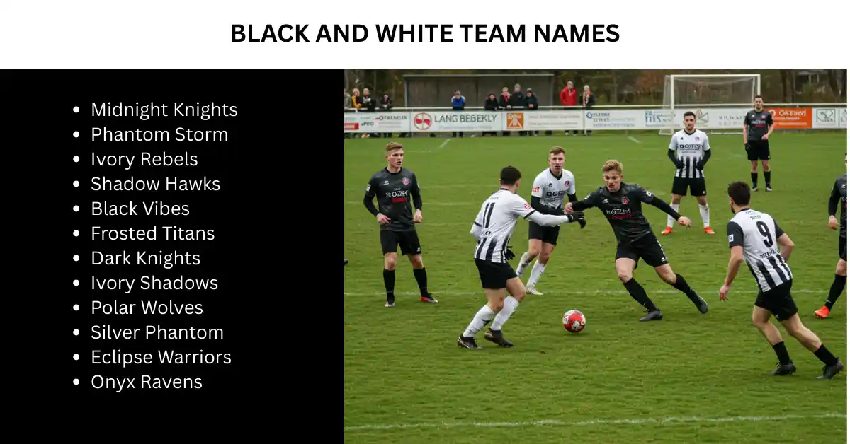 black and white team names
