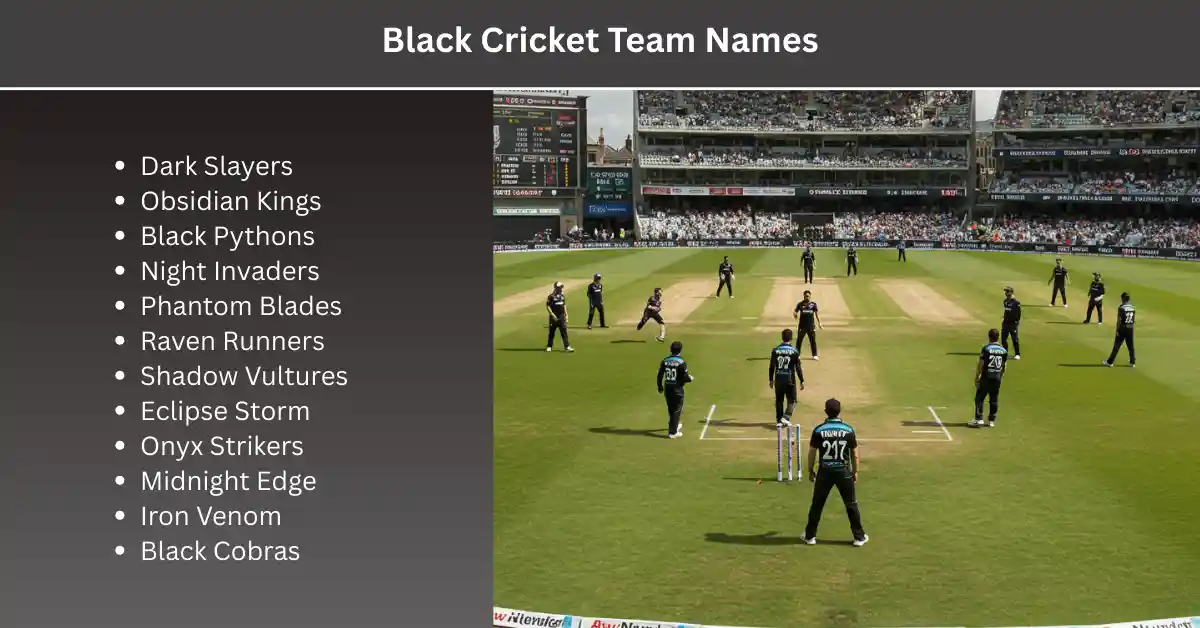 black cricket team names