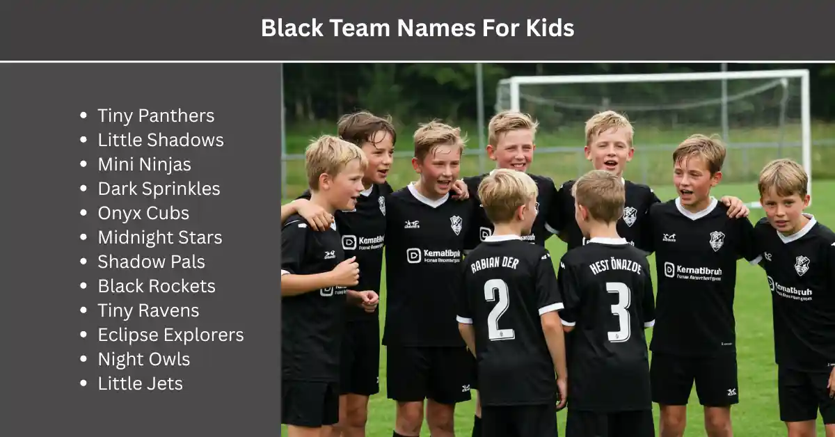 black team name for kids