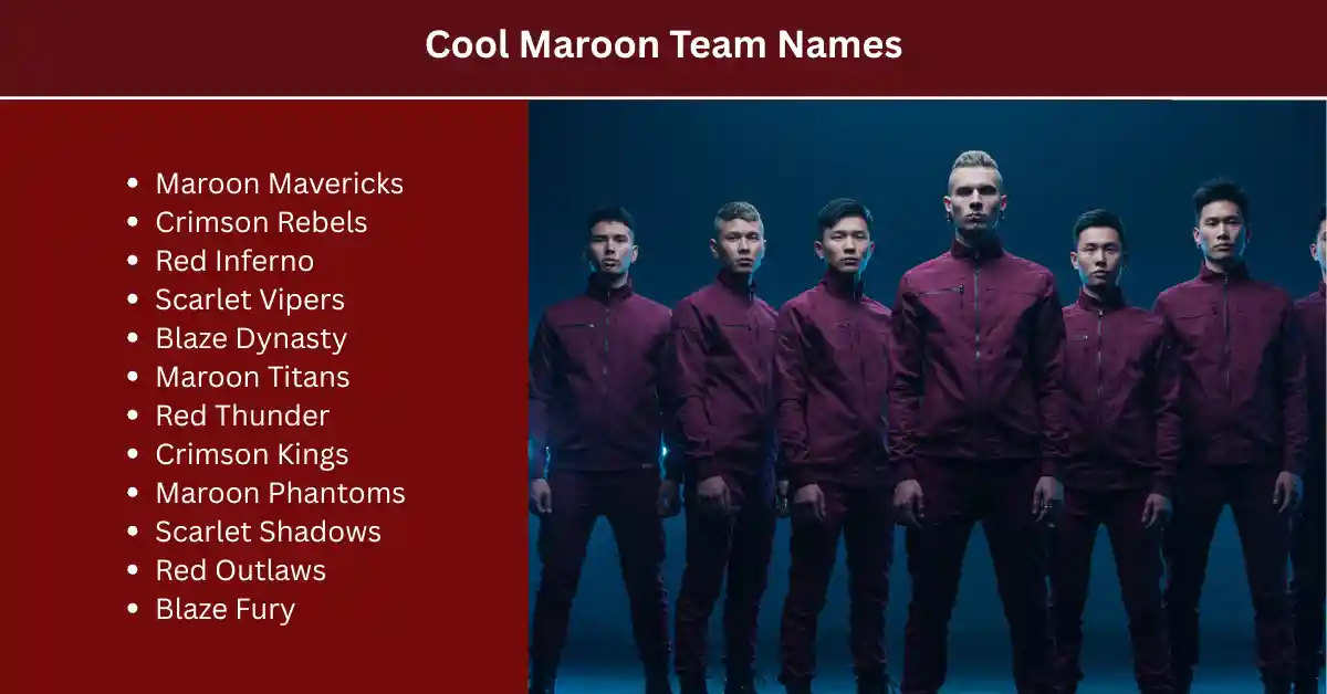 cool maroon team names