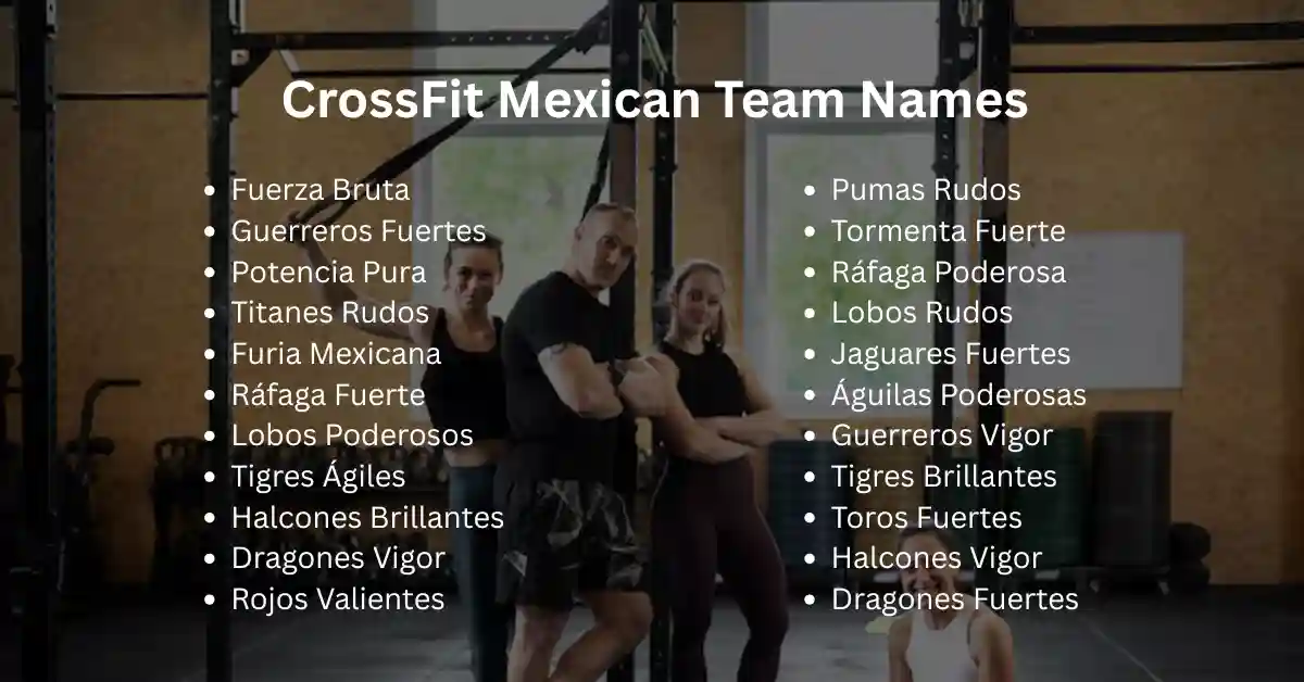 crossfit mexican team names