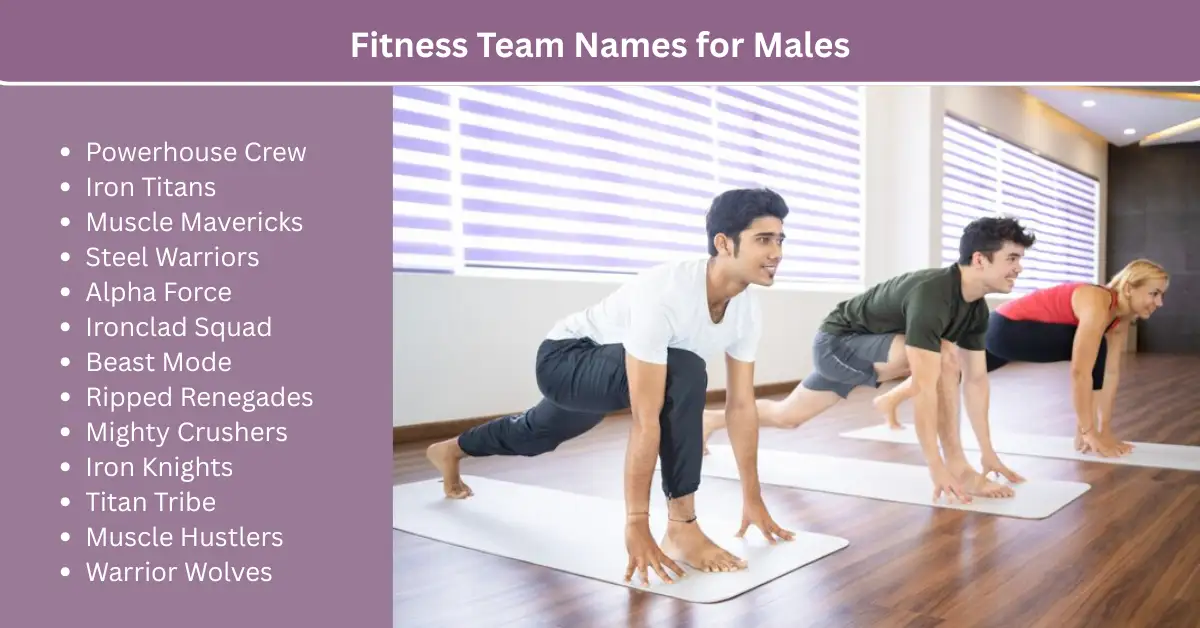 fitness team names for males