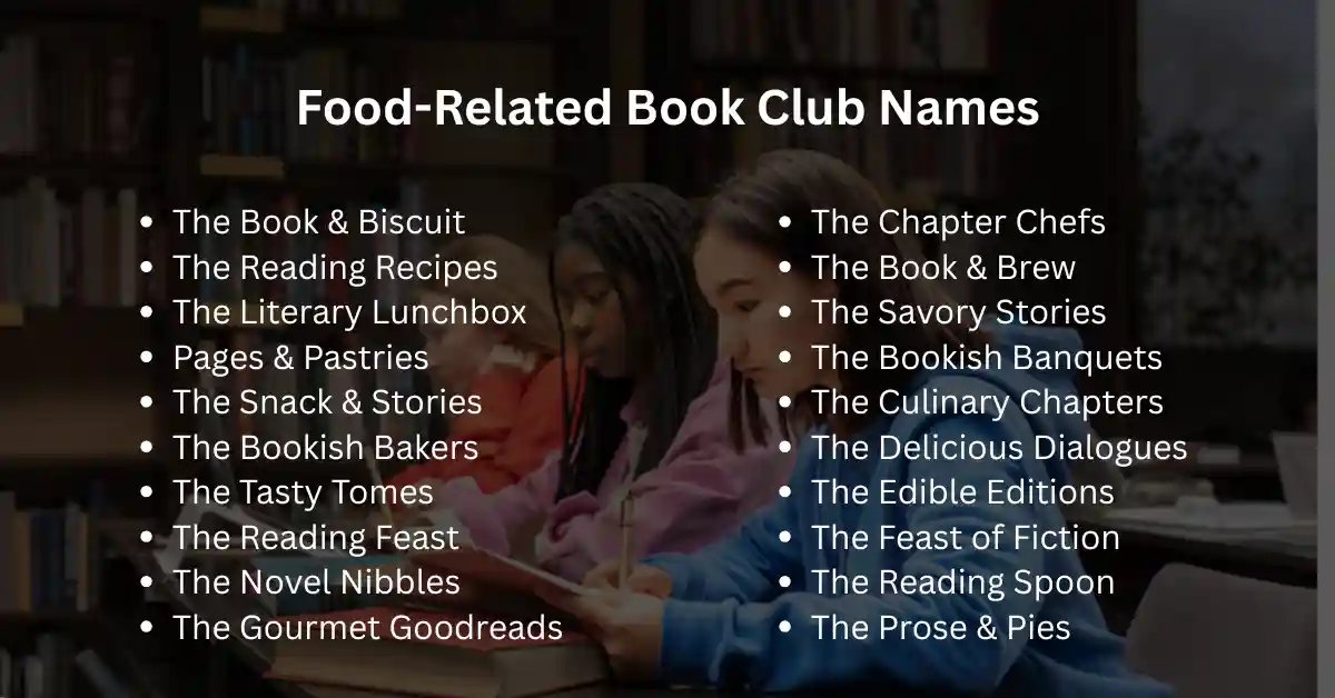 food-related book club names