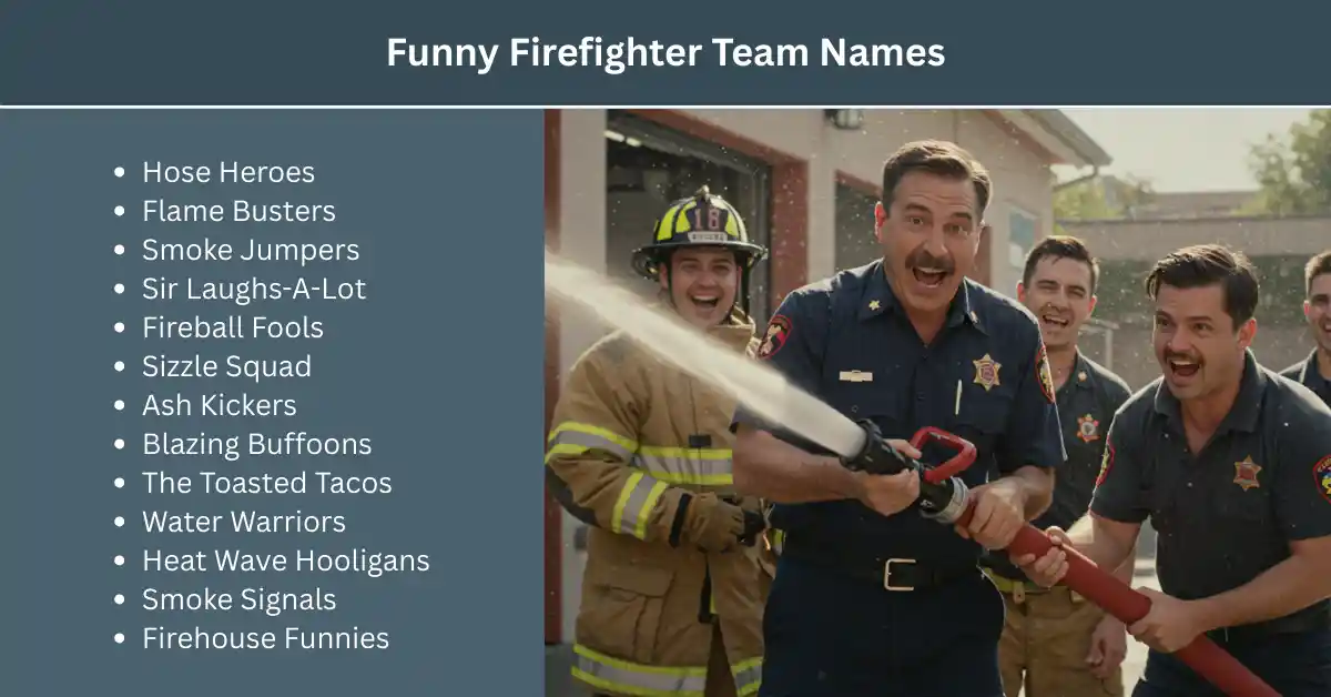 funny firefighter team names