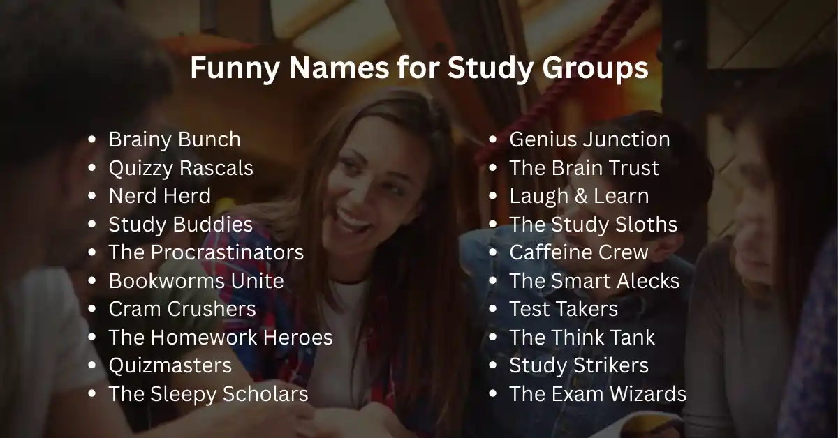 funny names for study groups