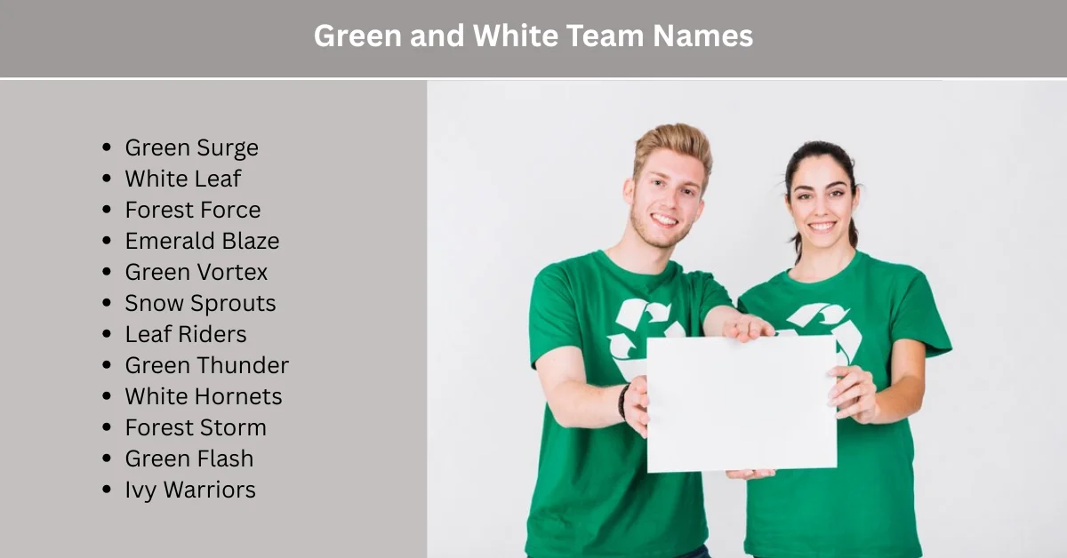 green and white team names