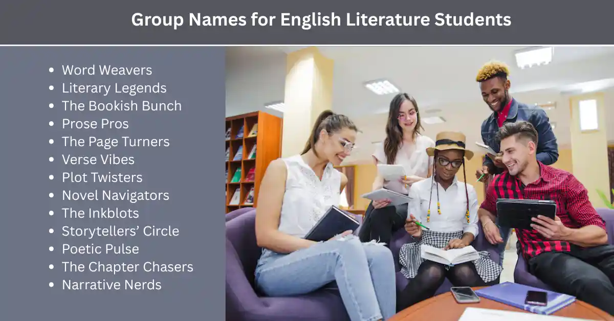 group names for english literature