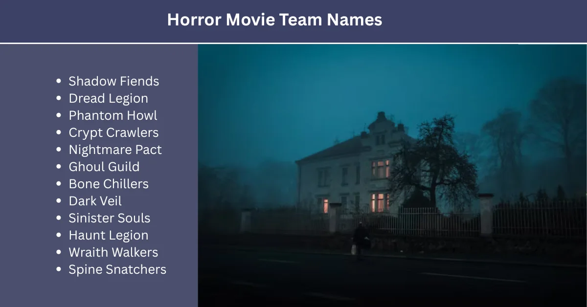 horror movie team names