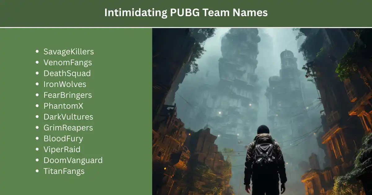intimidating pubg team names
