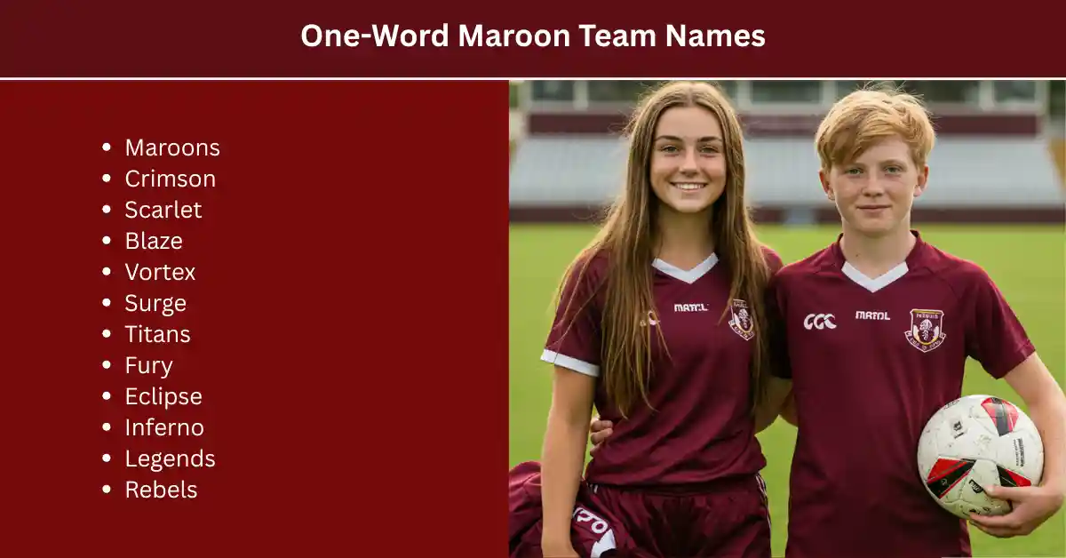 one word maroon team names