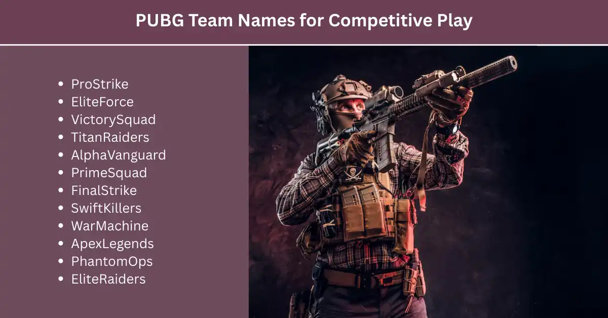 pubg team names for competitive play