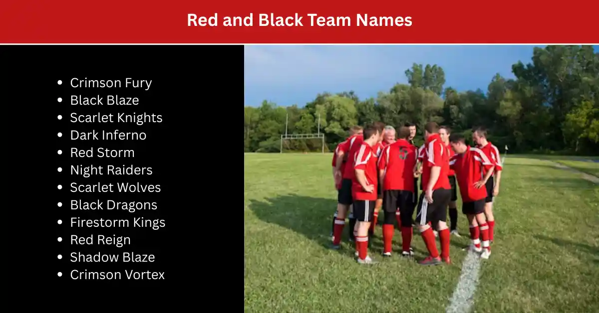 red and black team names