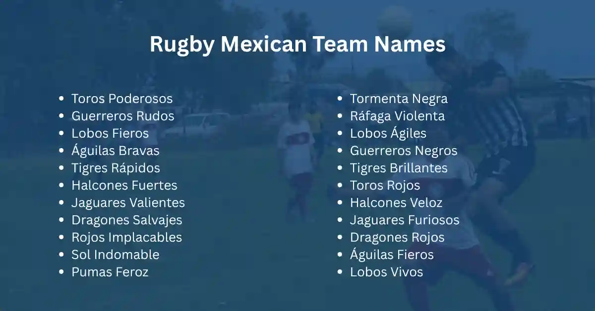 rugby mexican team names