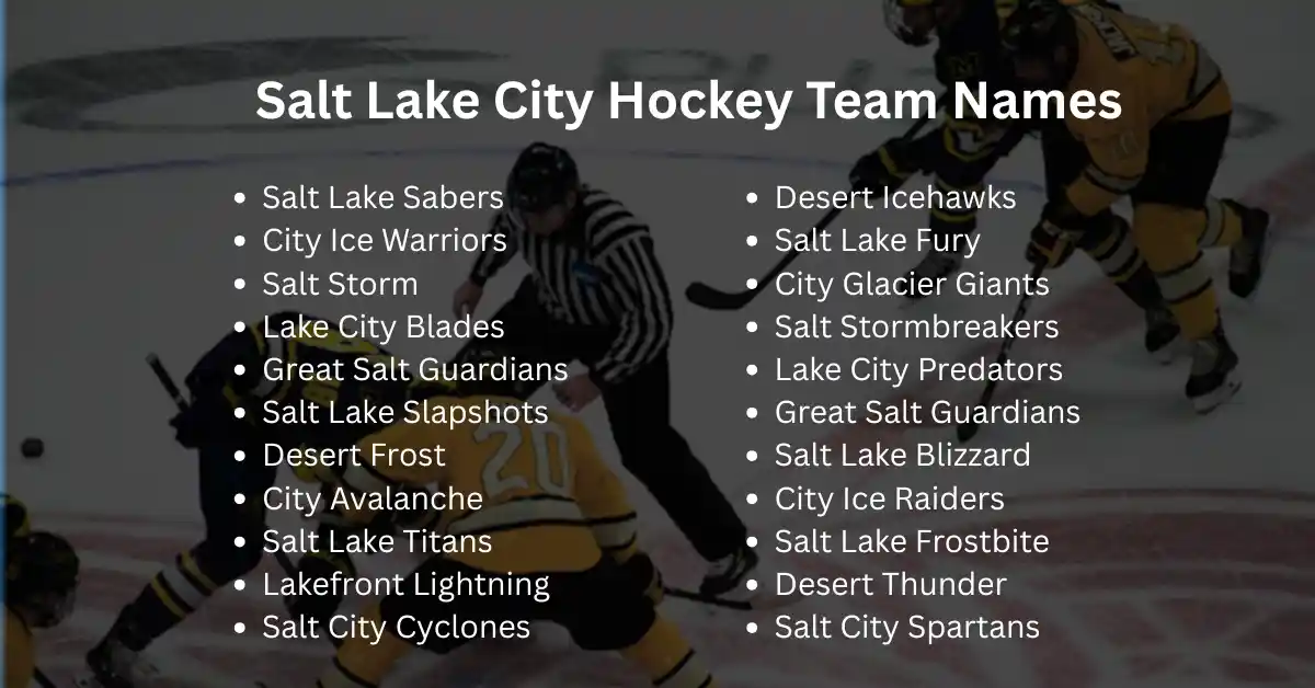 slat lake city hockey team names