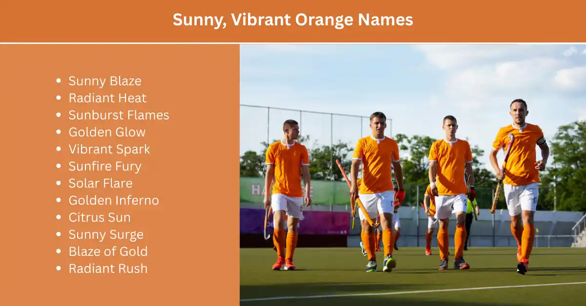 sunny vibrant orange team names