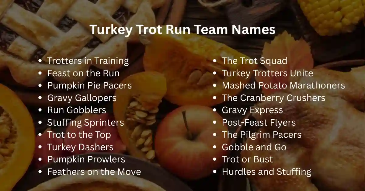 turkey trot run team names